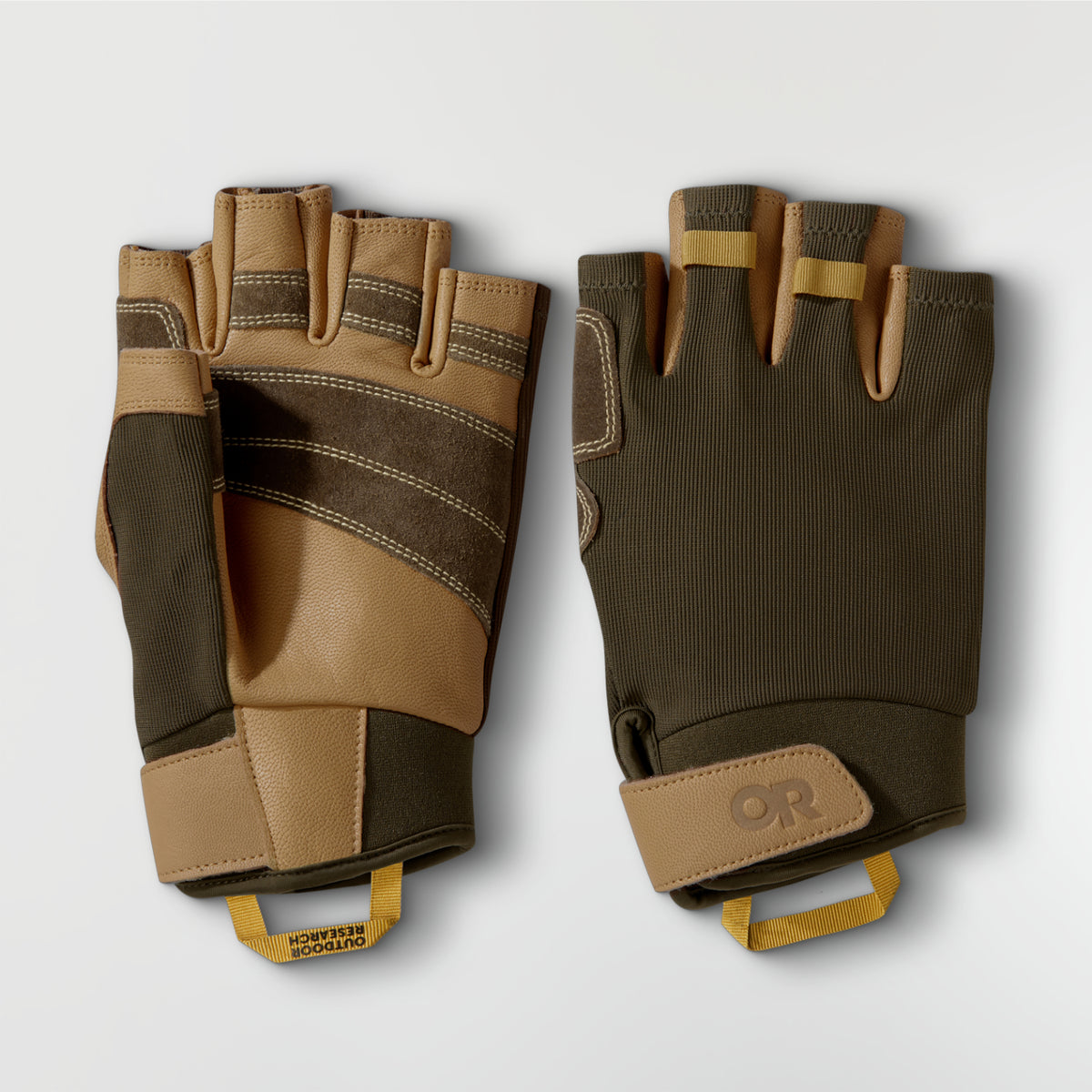 Outdoor Research Fossil Rock Belay Gloves in Coyote Chocolate