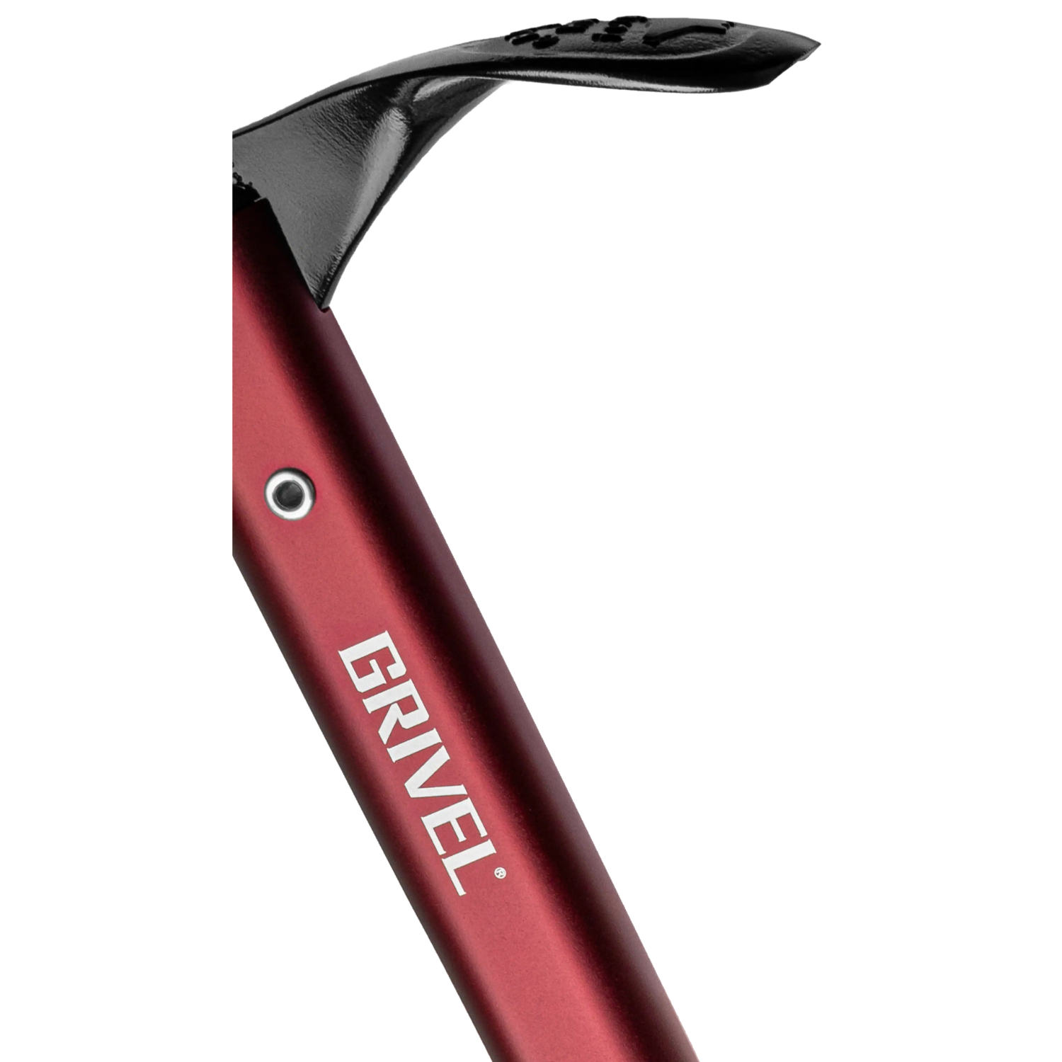 A red and black ice axe with a textured metal shaft and black blade, featuring the brand name 'BAILI' printed in white on the shaft, set against a plain white background.