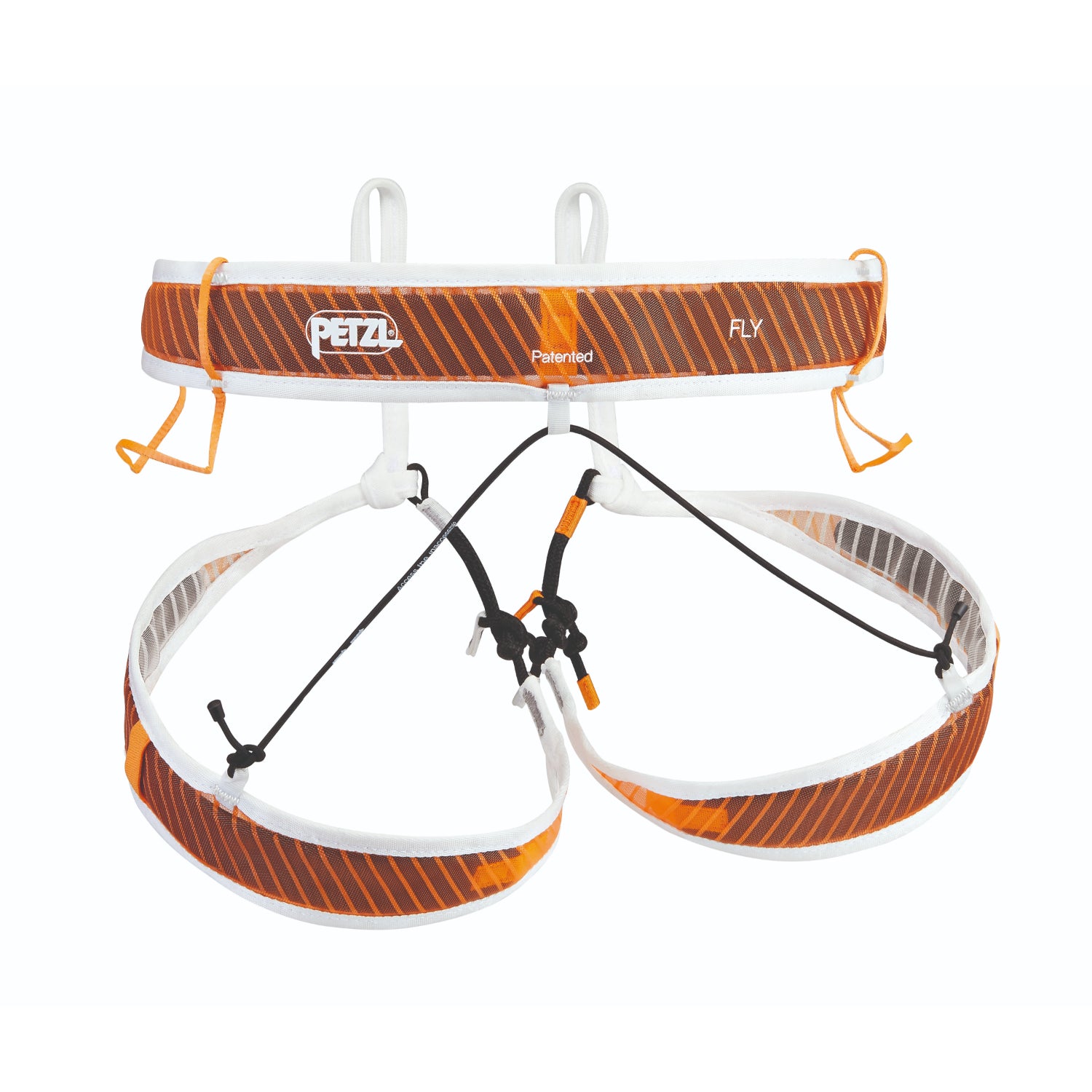 Petzl Fly Harness in orange black and white