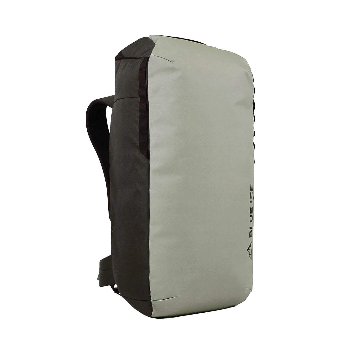 Blue Ice Octopus 45L rucksack in grey and black, featuring a sleek, minimalist design ideal for climbing and outdoor gear storage.