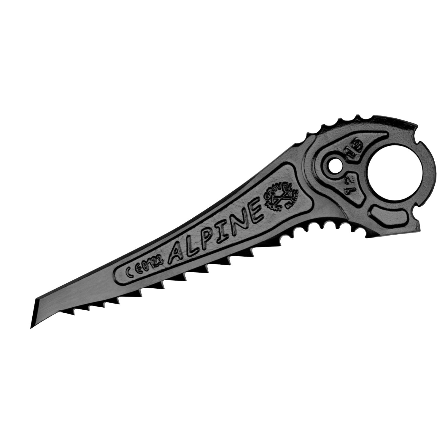 Grivel Alpine Vario ice axe pick, side view in Dark grey colour