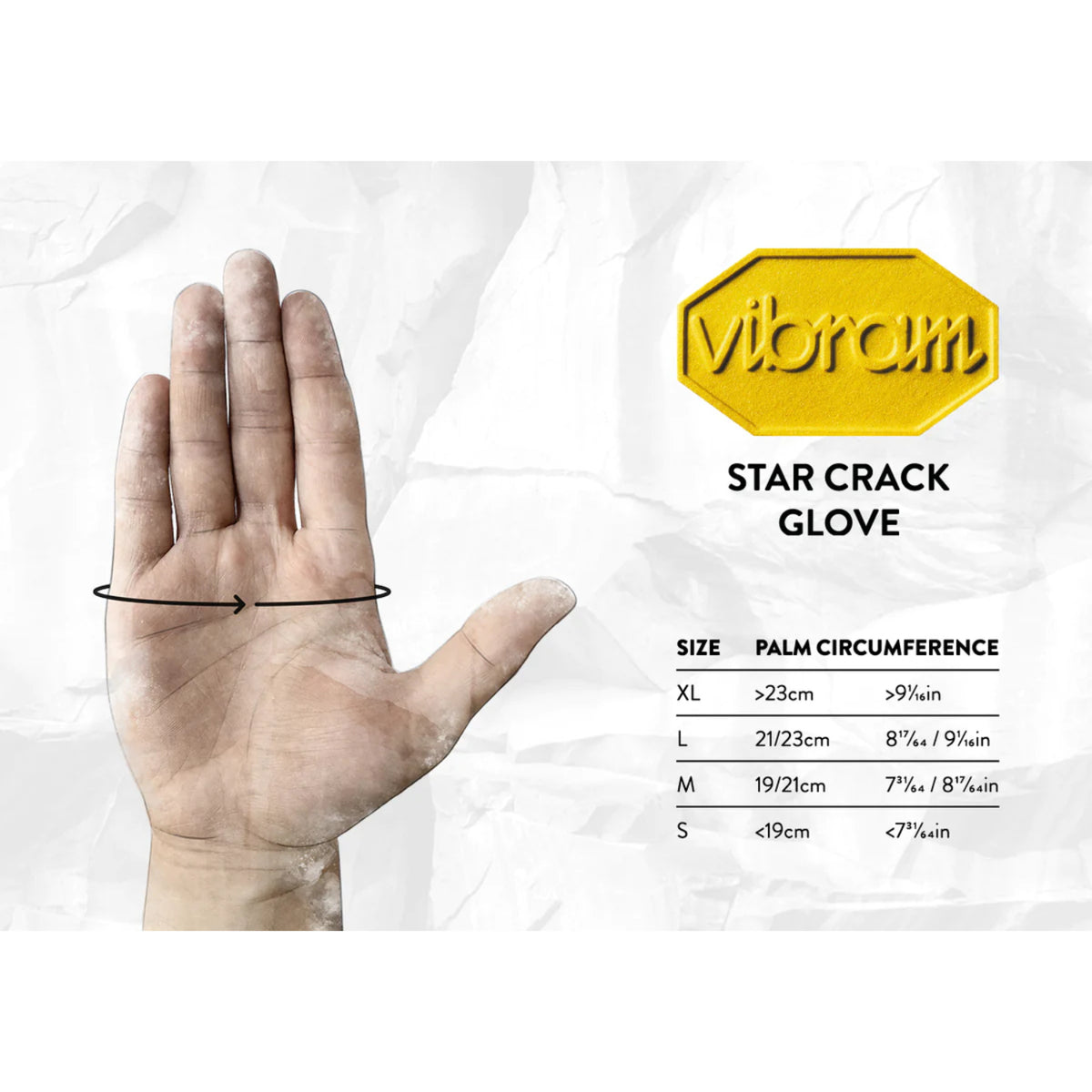 Grivel Star Crack Gloves size guide