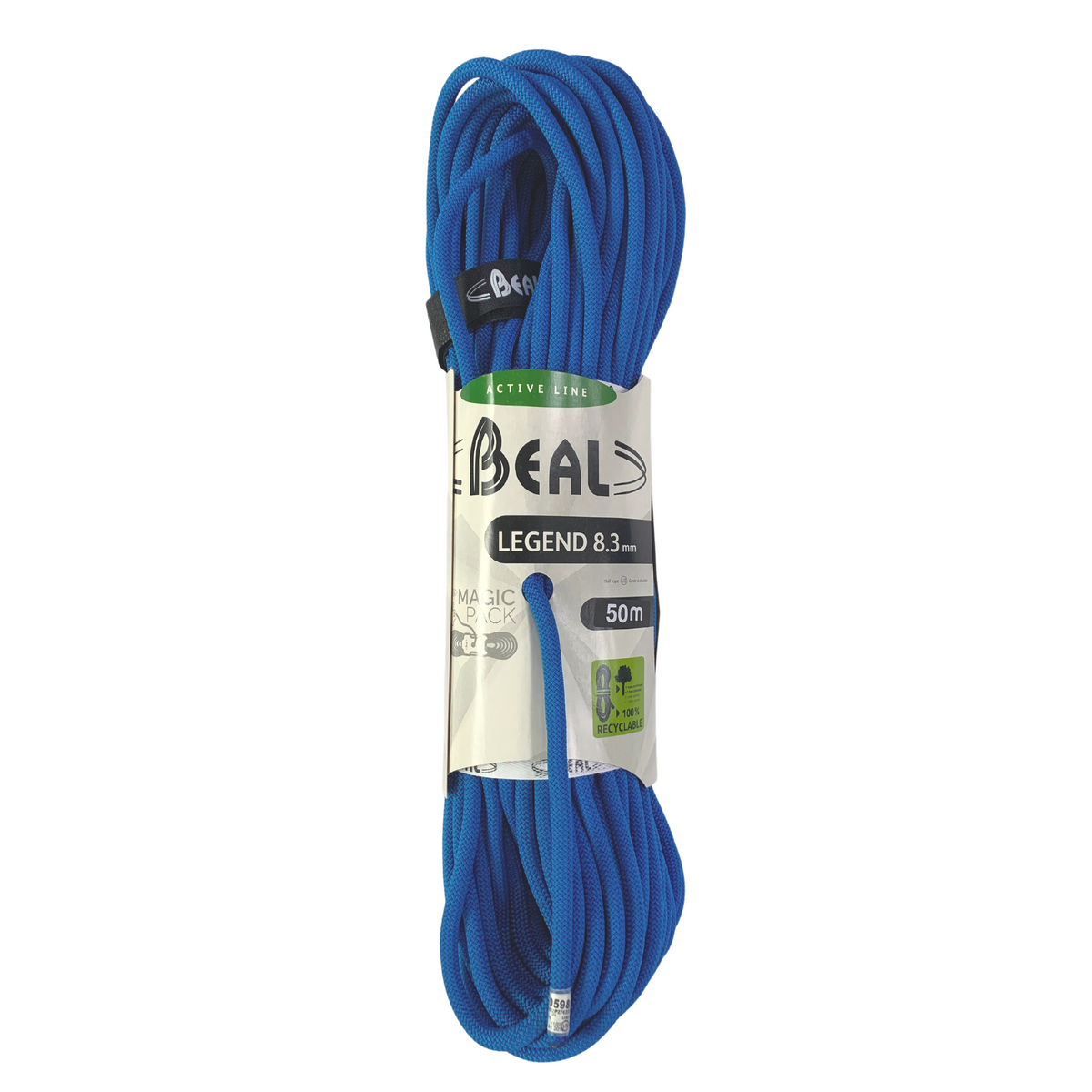 Beal Legend 8.3mm climbing rope in blue