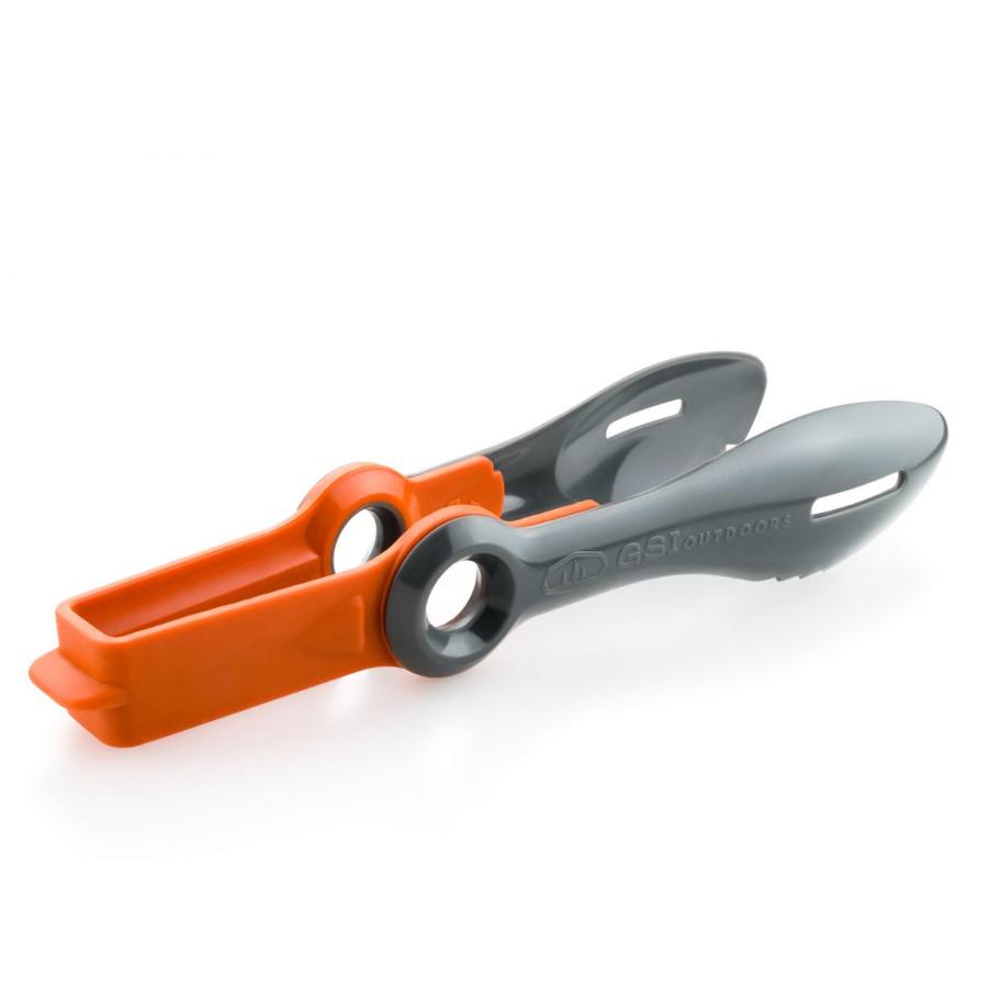 GSI Pivot Tongs, shown in full extension in orange and grey