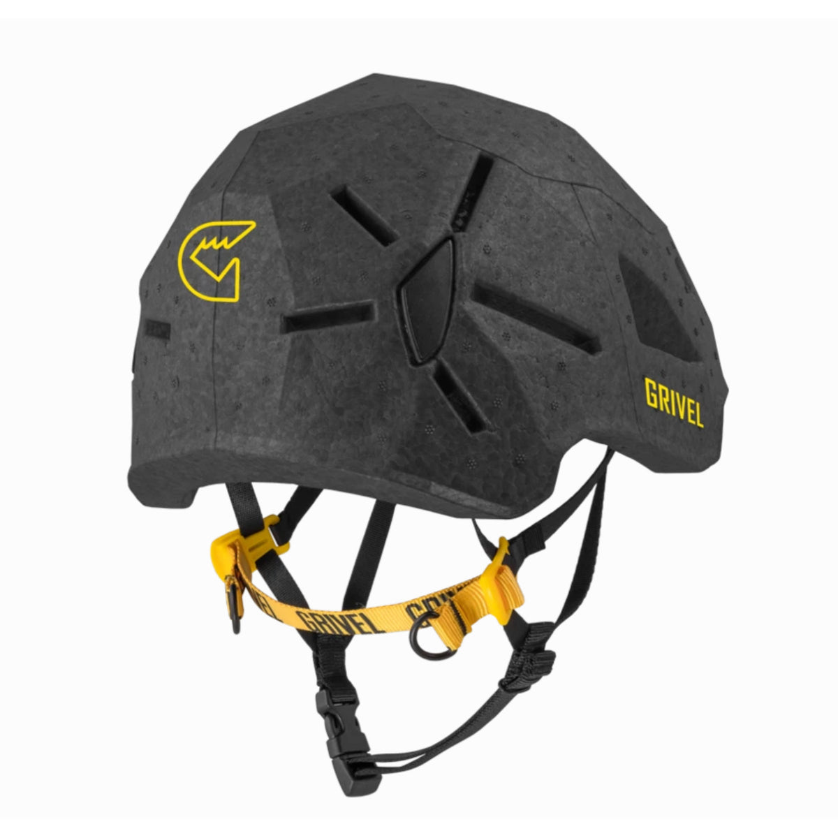 Grivel Duetto climbing and skiing helmet, rear/side view in black colour