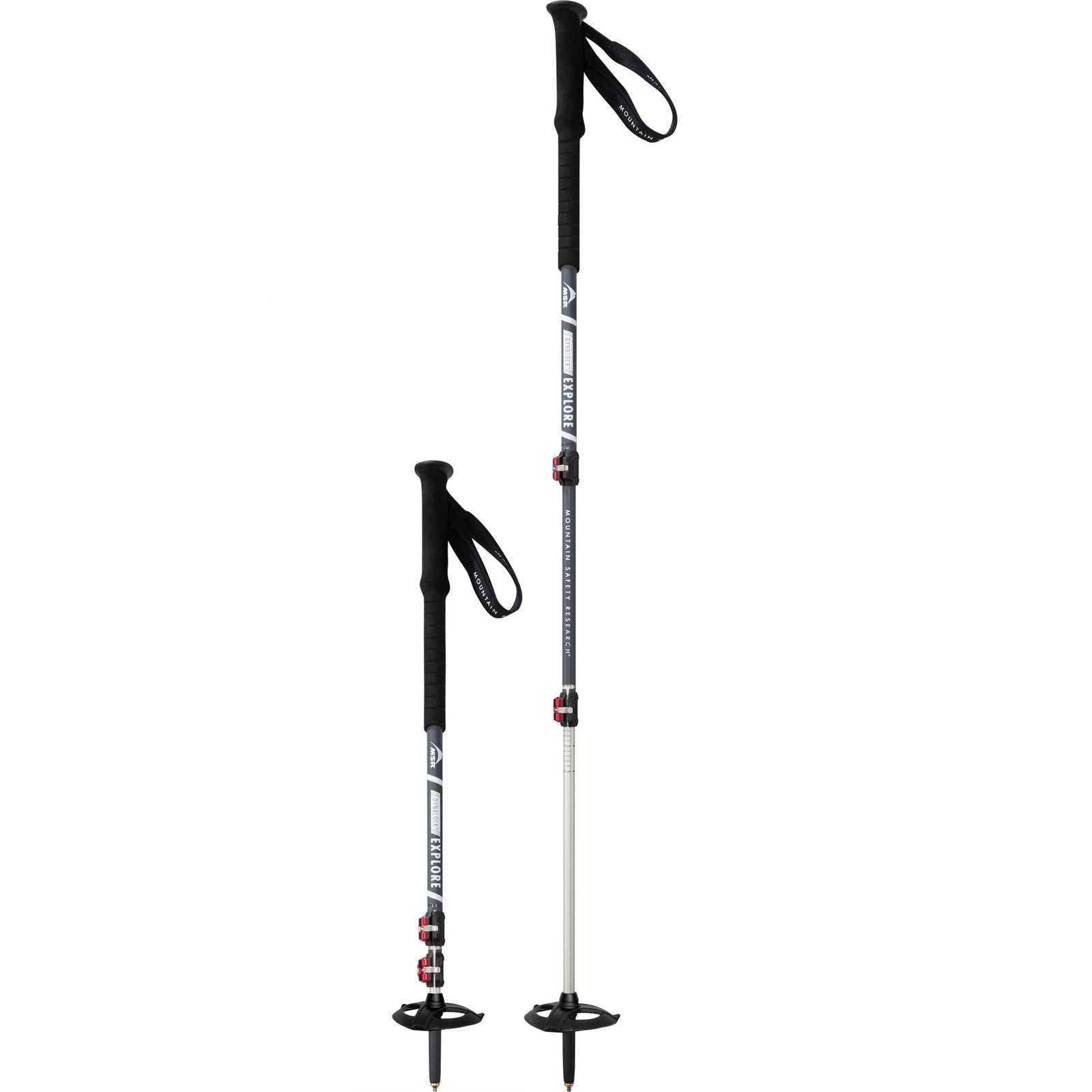 Pair of MSR Dynalock Explore trekking poles in Grey colour