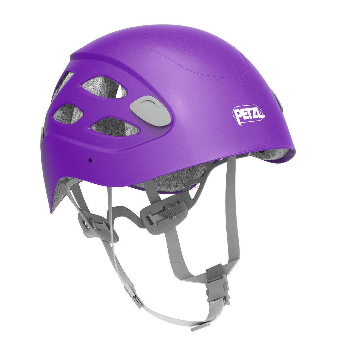 Petzl Borea multi-sport helmet, front/side view in purple colour
