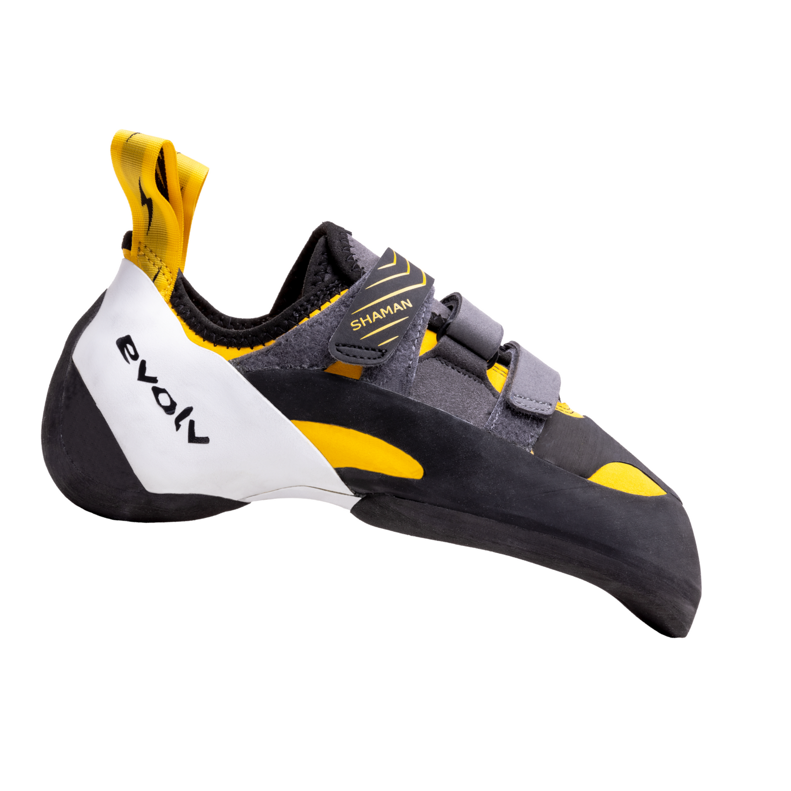 Evolv Shaman yellow grey and black