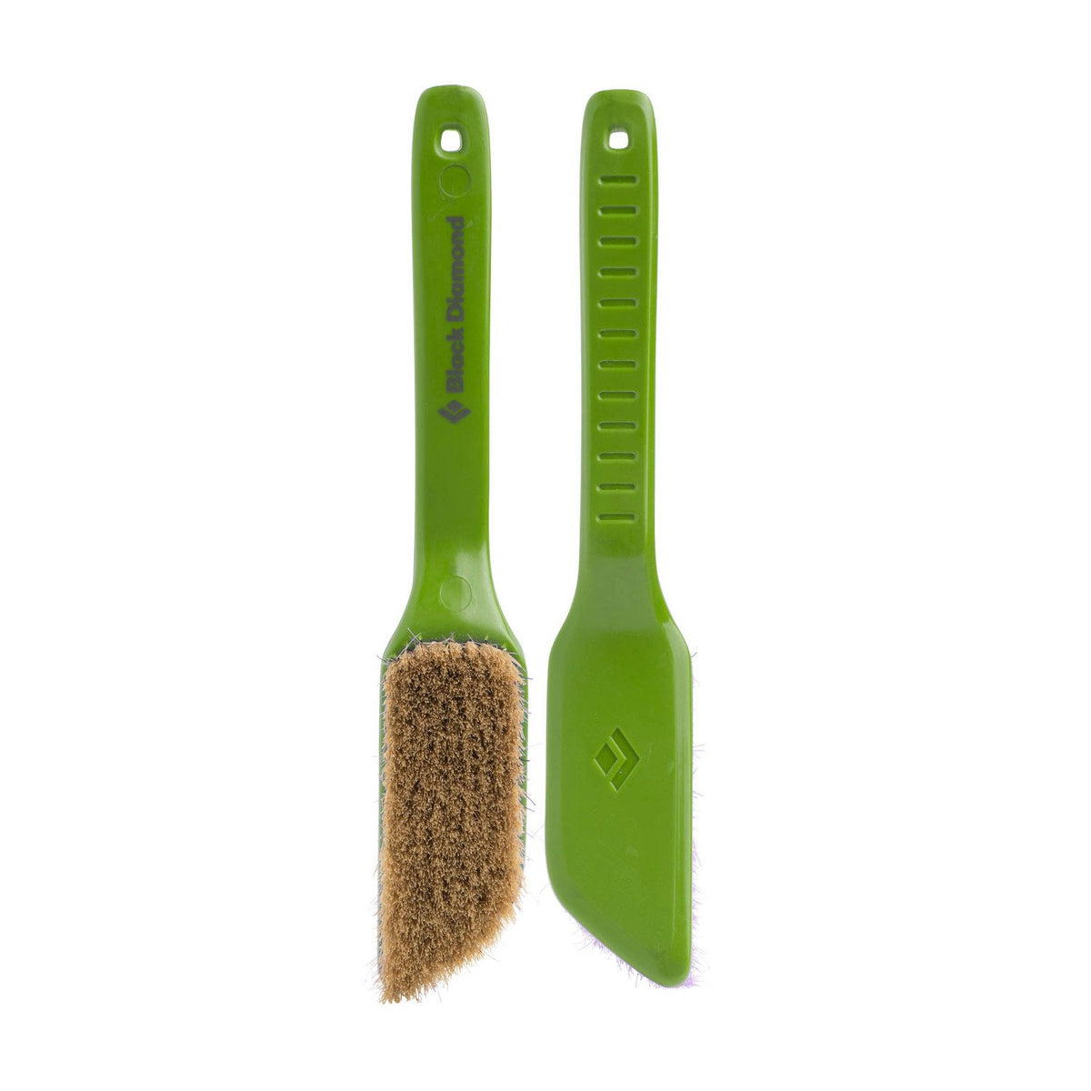 Pair of green Black Diamond Boars Hair Brushes - Medium, 1 shown facing and 1 shown in the reverse