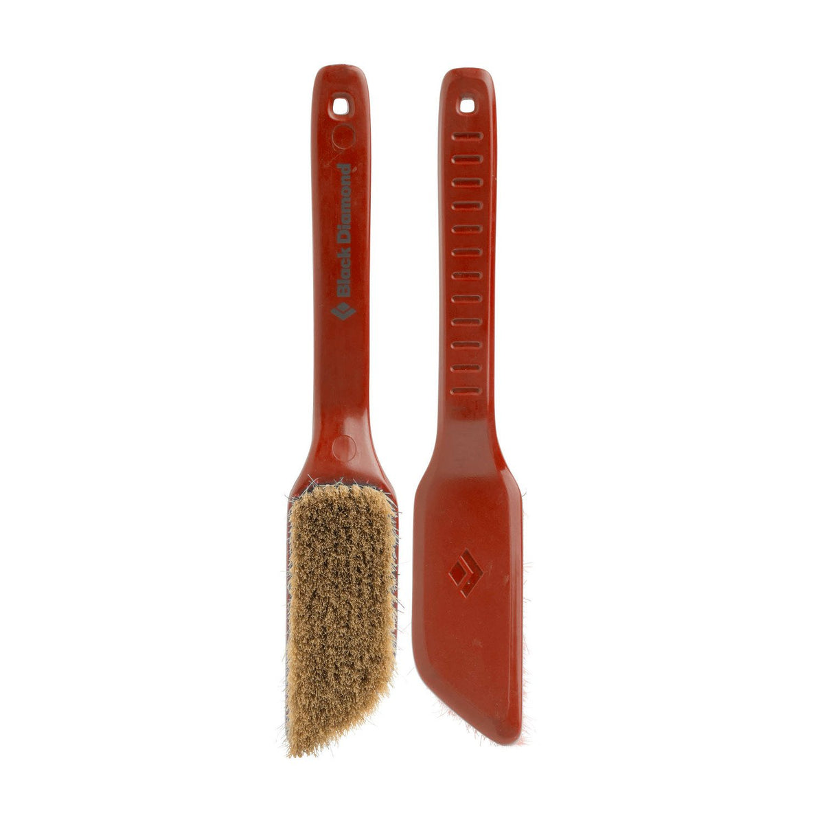 Pair of red Black Diamond Boars Hair Brushes - Medium, 1 shown facing and 1 shown in the reverse