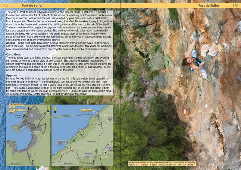 Spain: Mallorca guide, example inside pages showing maps and photos