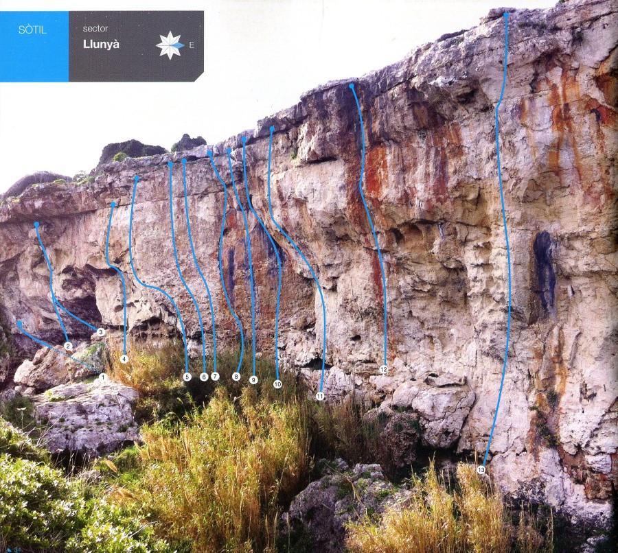 Menorca Sport Climbing, inside page example of a photo of the crag