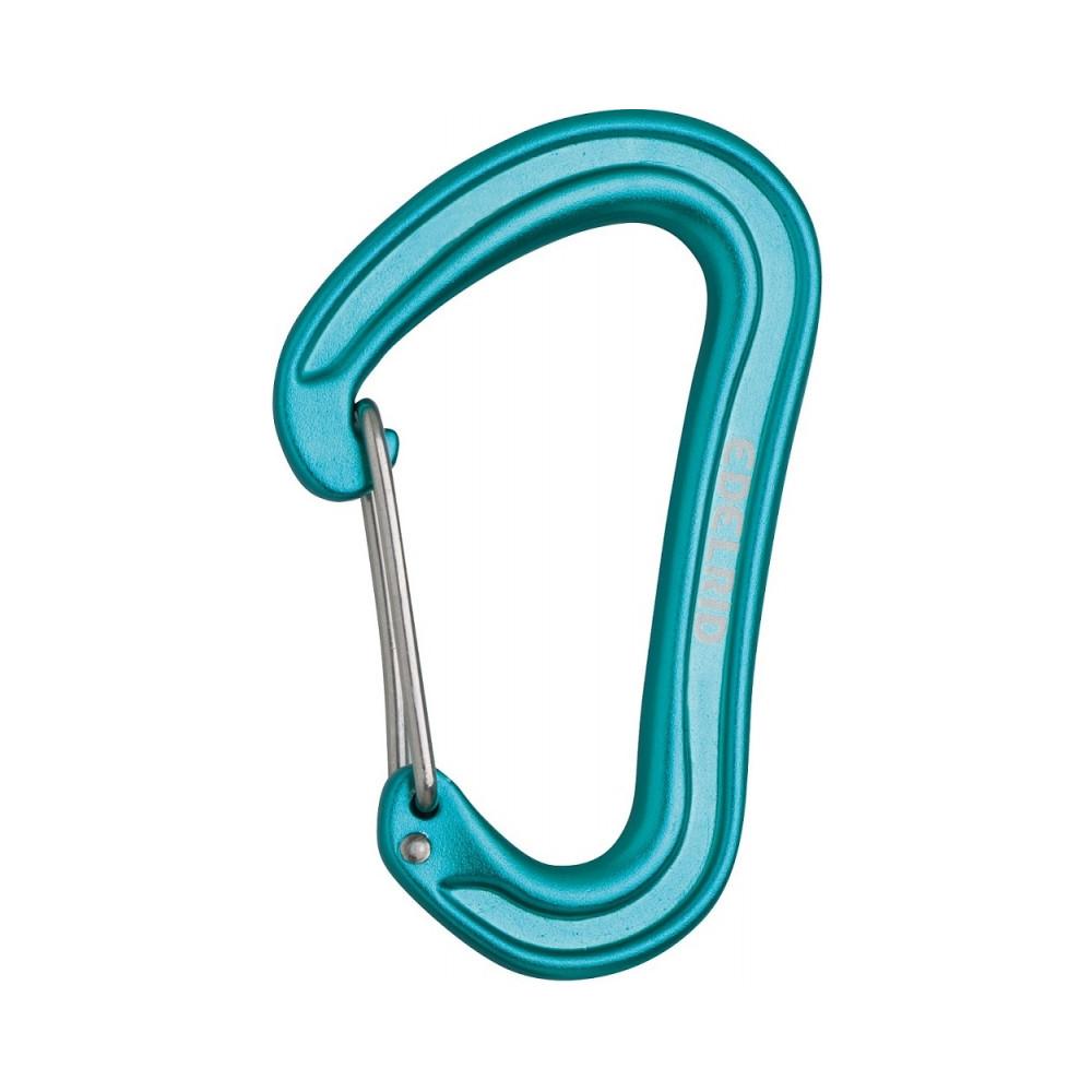 Edelrid Nineteen G climbing carabiner, in turquoise colour