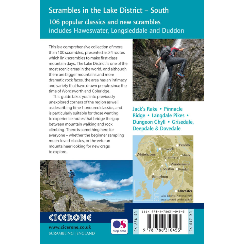 Scrambles in the Lake District South, Back Cover