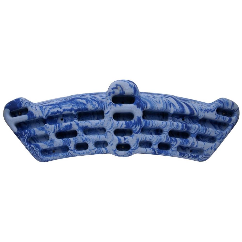 Metolius Simulator 3D fingerboard, front view in blue/white colours