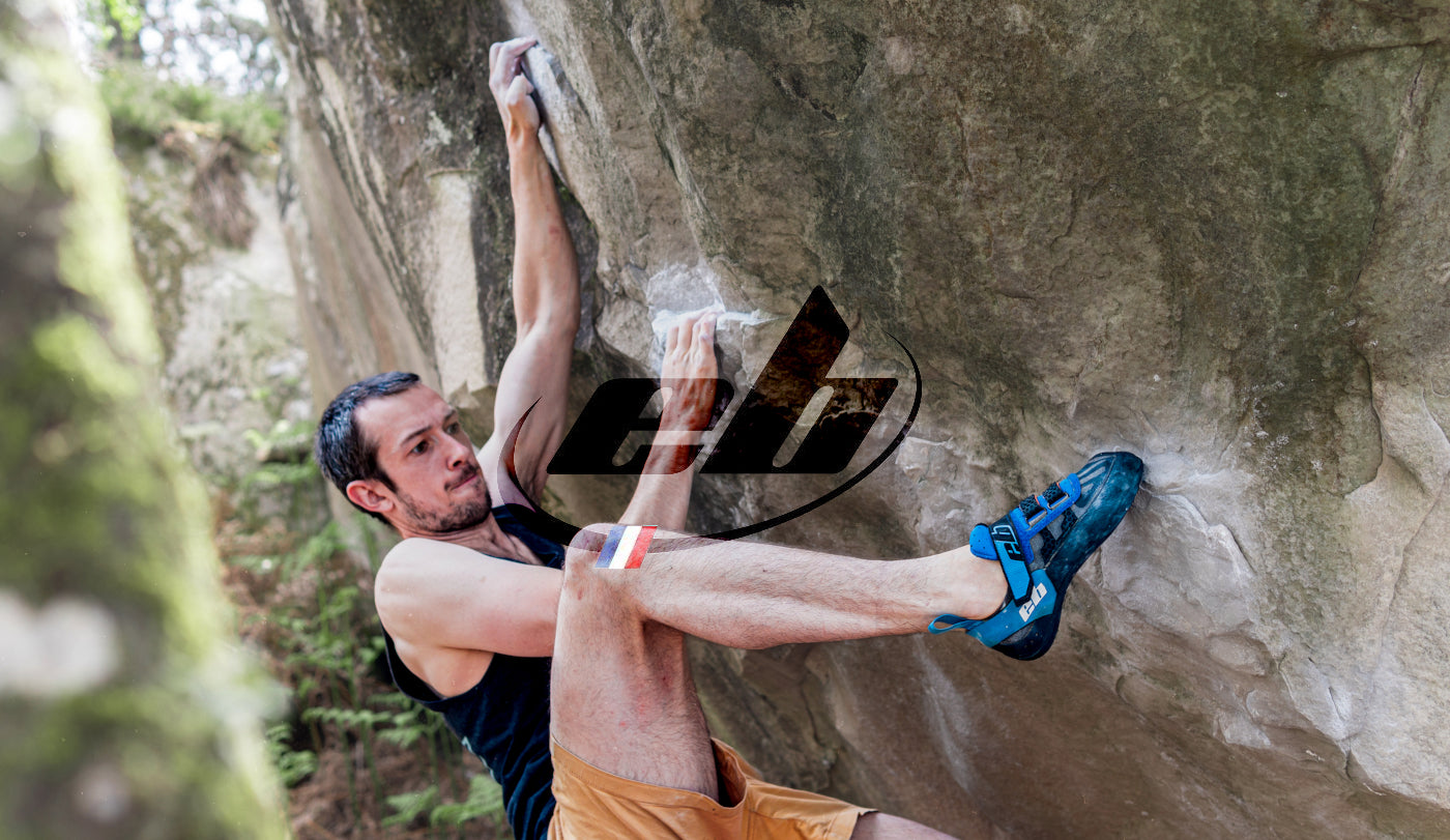 La Sportiva Solution shoes climbing bouldering belay T-shirt
