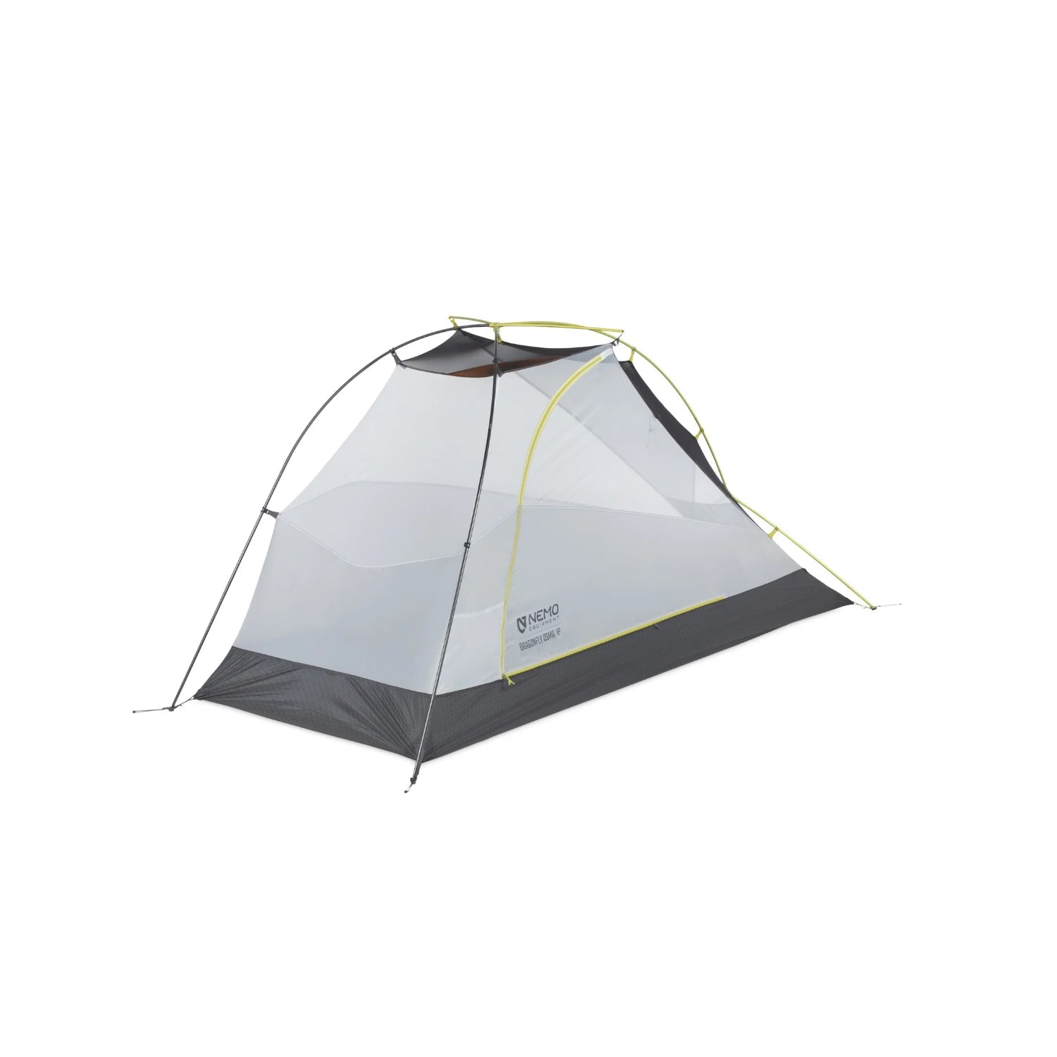 green camping tent on a white background