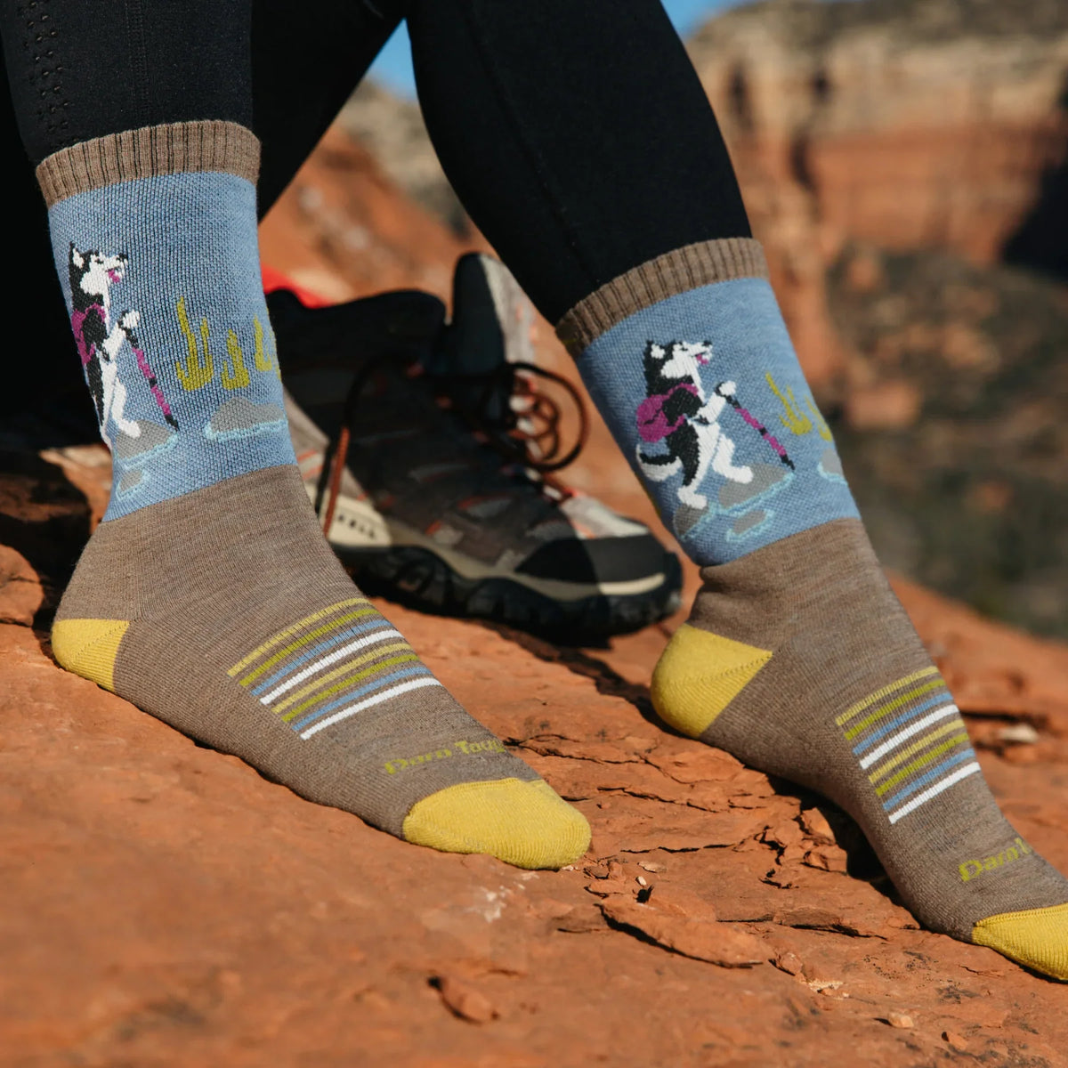 Darn Tough Womens Critter Club Micro Crew Lightweight Hiking Sock