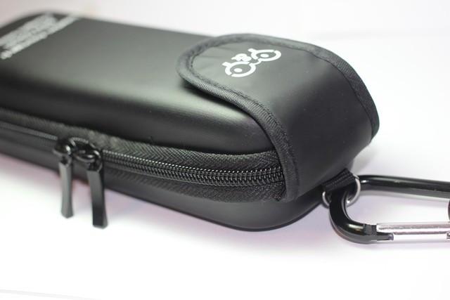 Y&Y Belay Glasses for climbing, showing the hard carry case