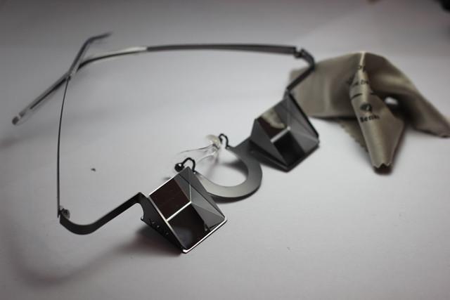 Y&Y Classic Belay Glasses for climbing, view from above