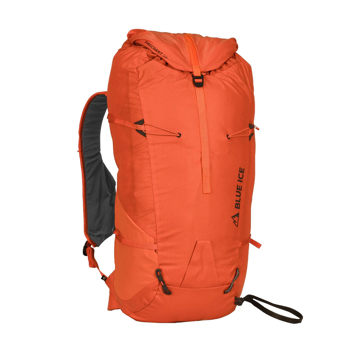 Blue Ice Firecrest rucksack in orange on a white background