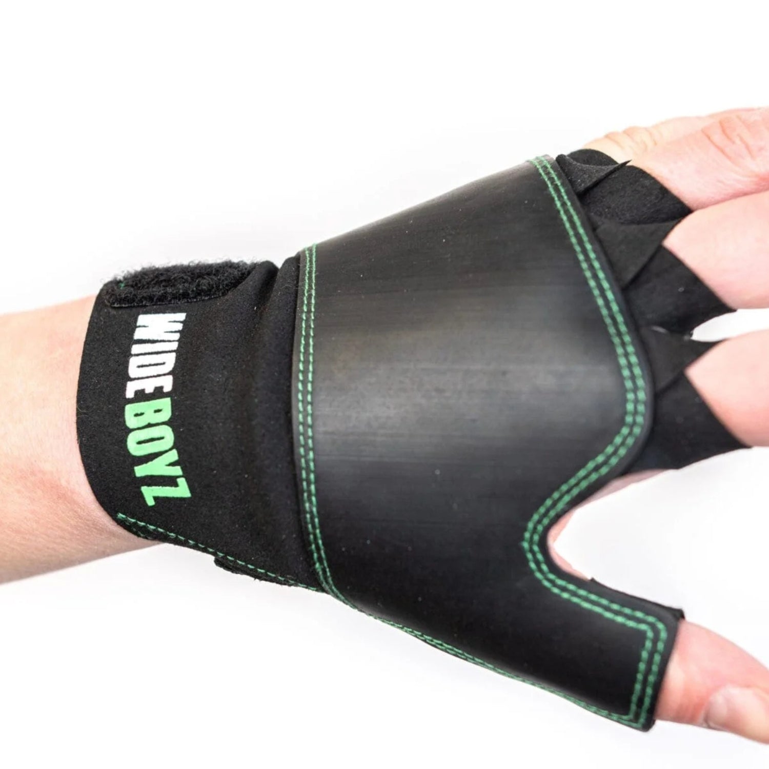 WIDEBOYZ Crack Glove in black with green trim