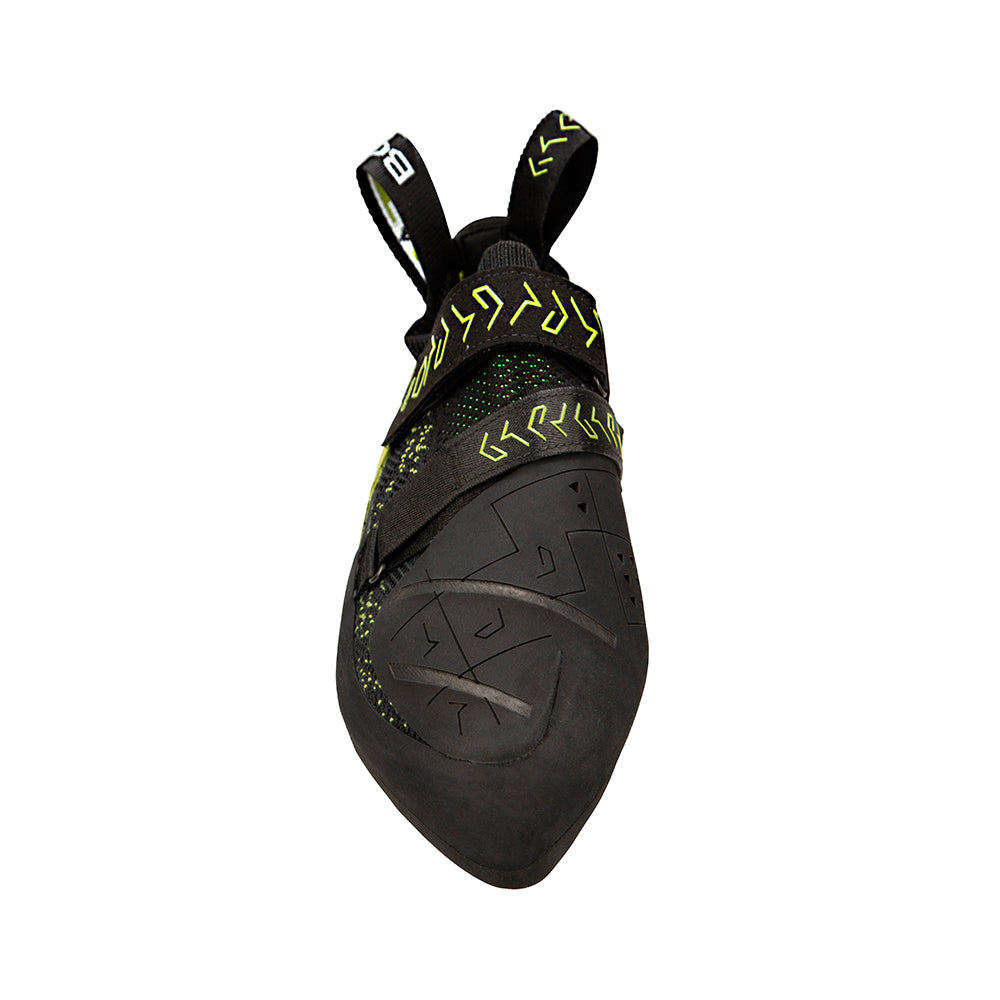 boreal indo mens climbing shoe in black and green