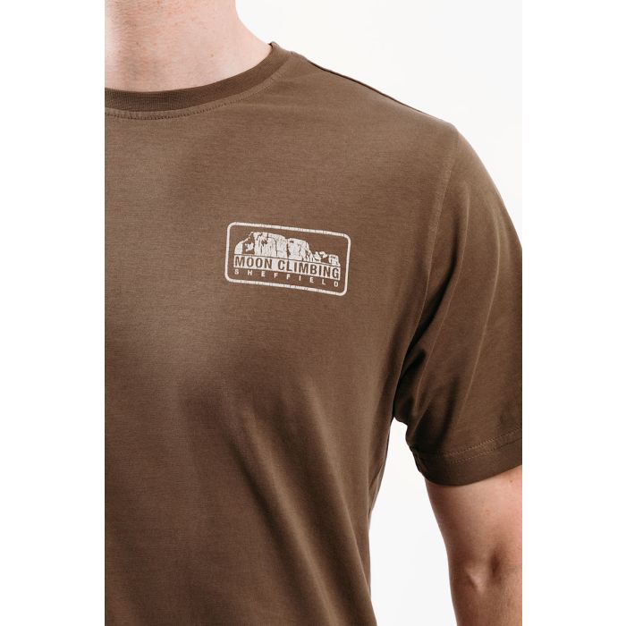 Moon Printed Badge T-Shirt - Men's