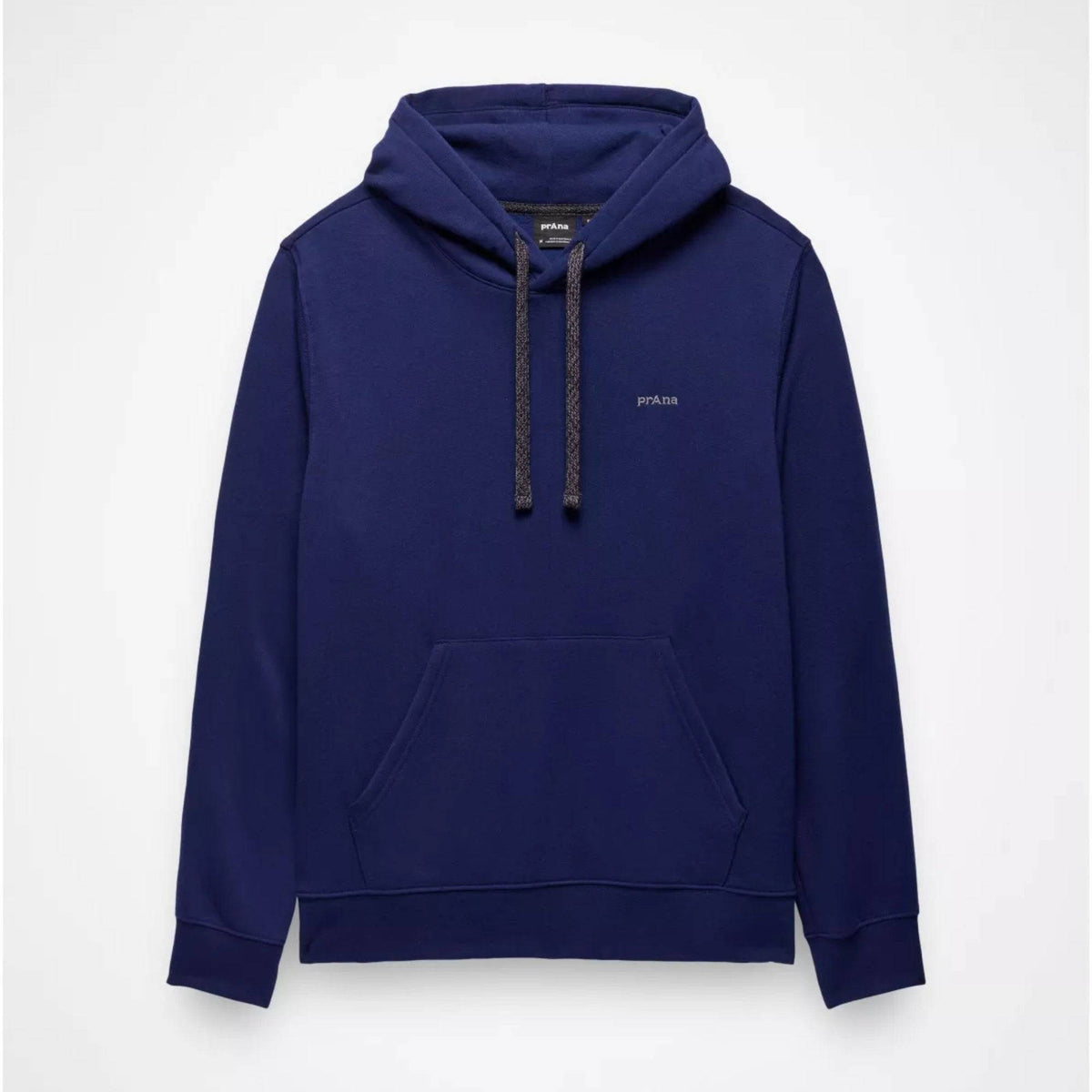 Navy blue hoodie on a white background