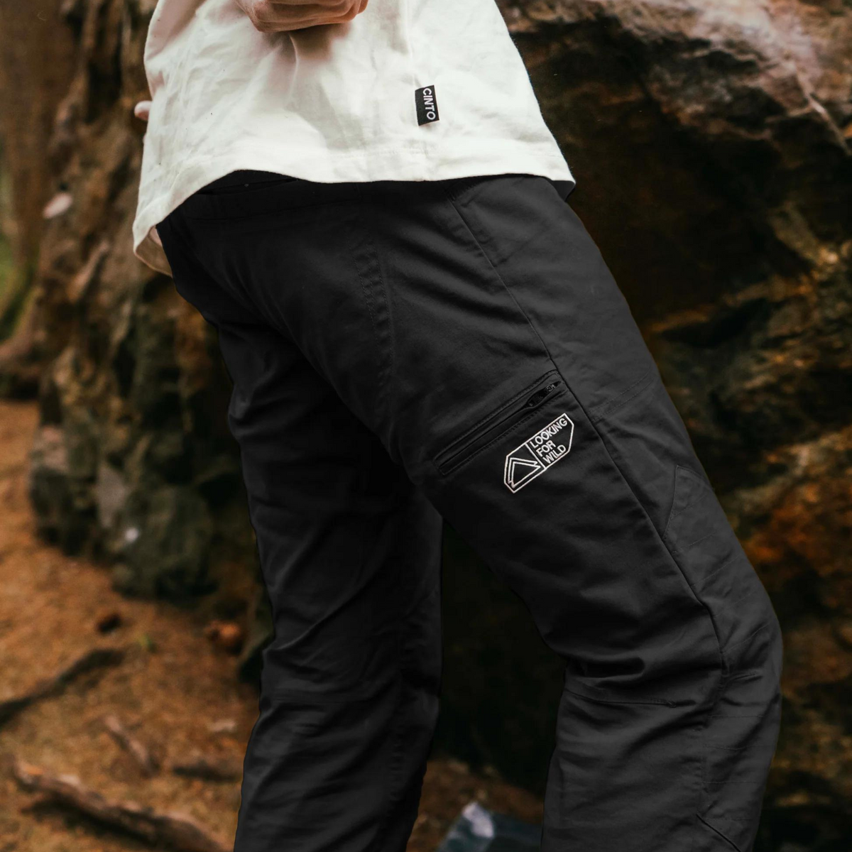 Looking For Wild Fitz Roy Pant - Mens in pirate black colour