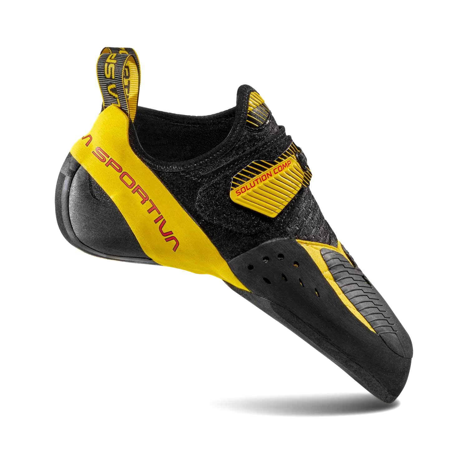 La Sportiva Solution Comp mens in black and yellow