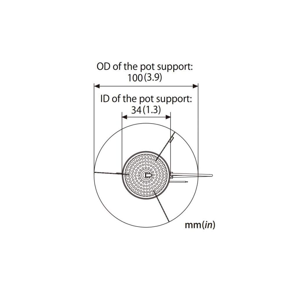 SOTO Windmaster diagram showing dimensions
