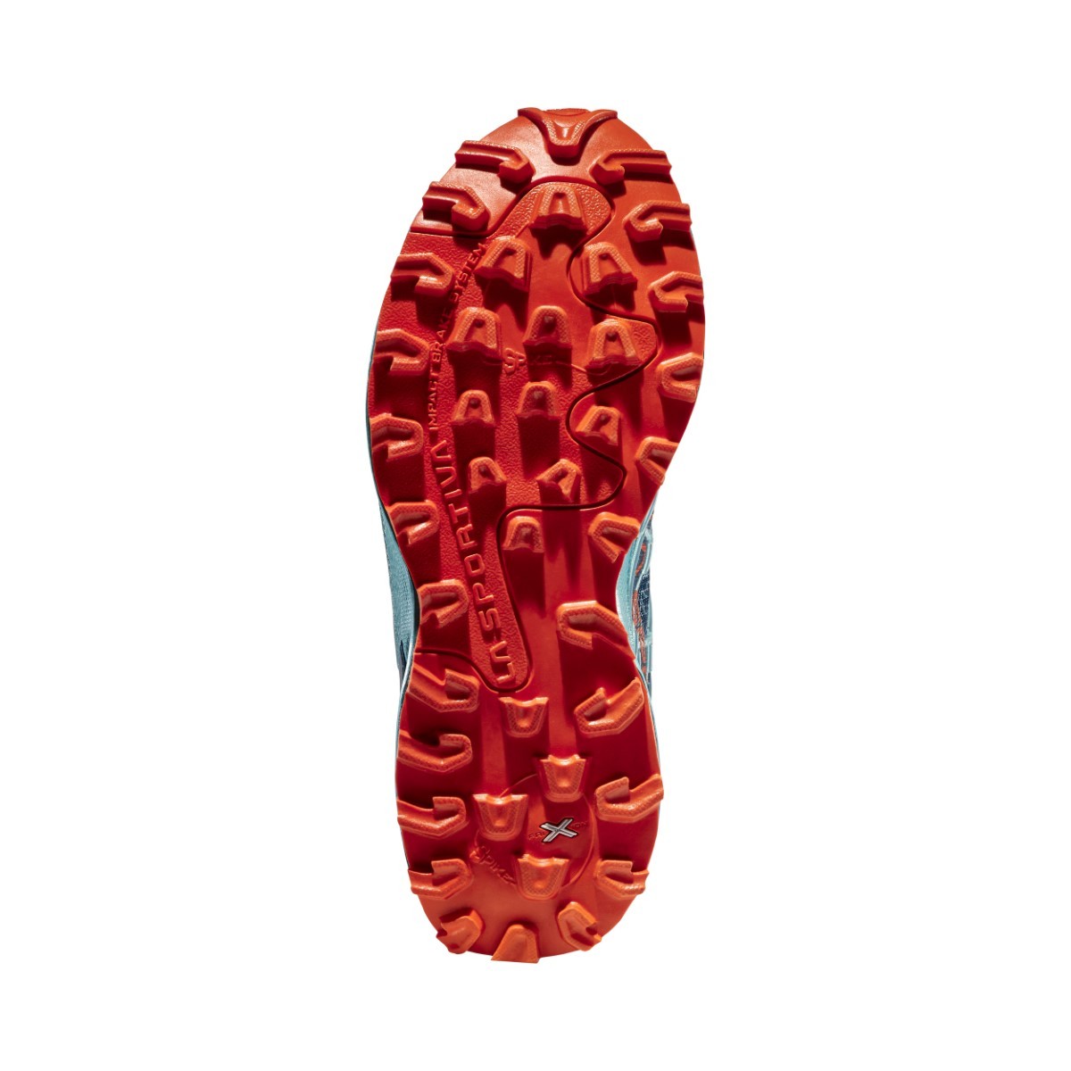 La Sportiva Mutant Womens Storm Blue Cherry sole lug