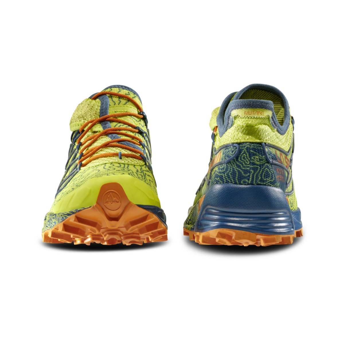 La Sportiva Mutant Lime/Storm 2023 heel