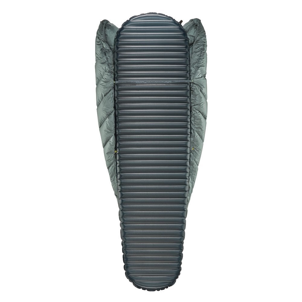 Thermarest Vesper 45F/7C Quilt in dark faded green with mat attached