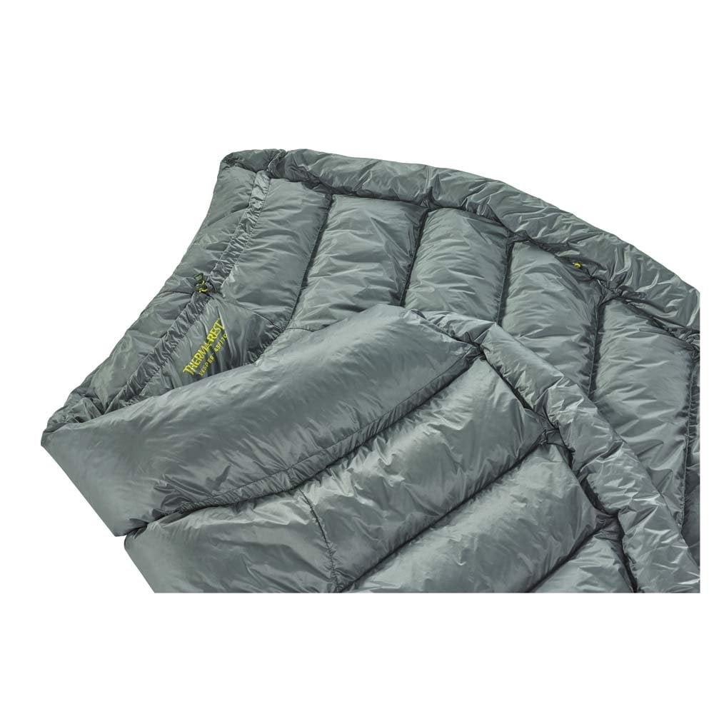 Thermarest Vesper 45F/7C Quilt in dark faded green folded over