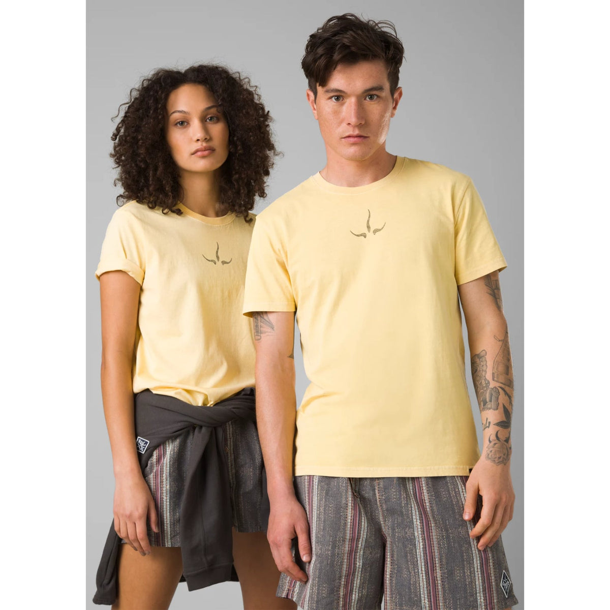 Prana Heritage Graphic T-Shirt in washed sun colour