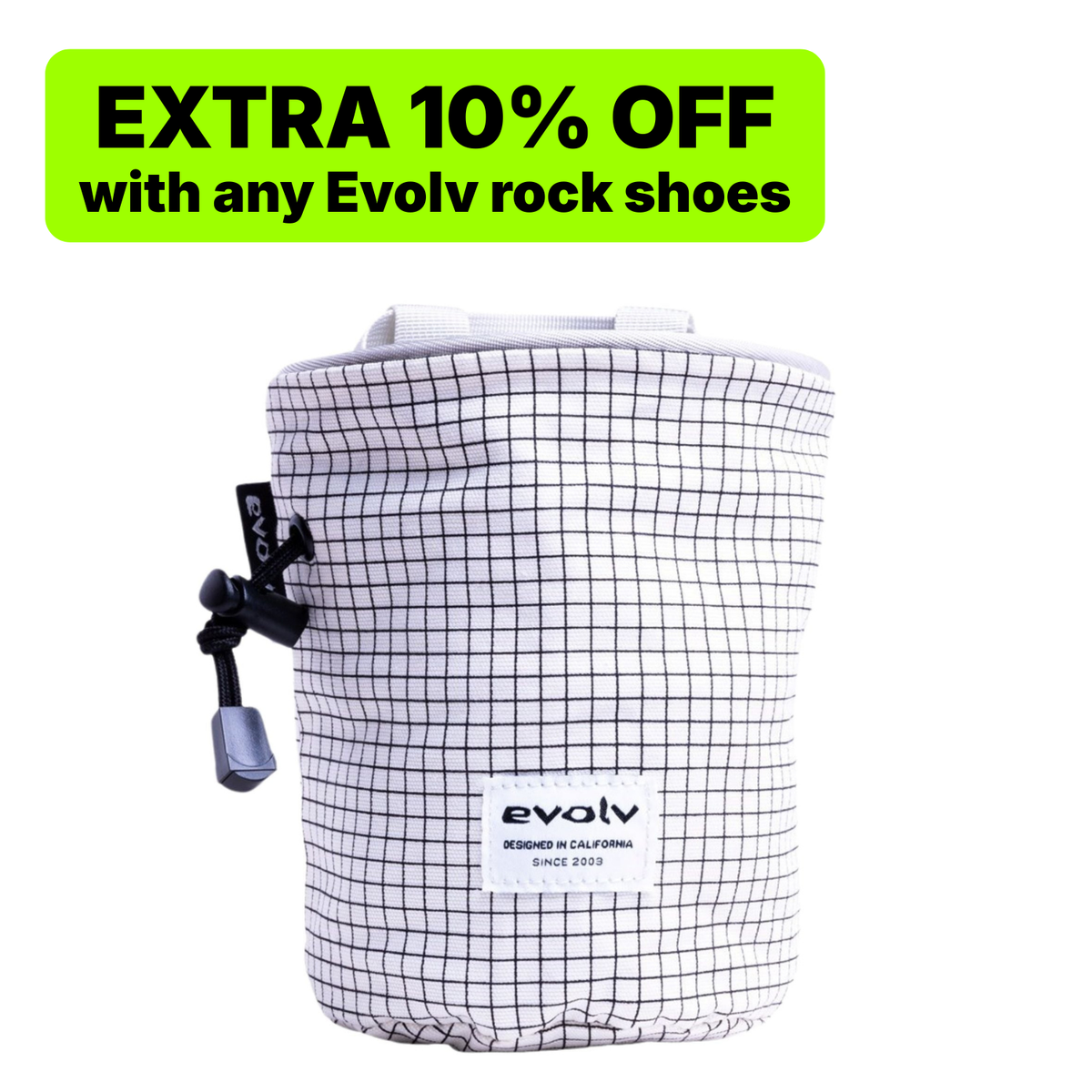 Evolv Canvas Chalk Bag - Gridline