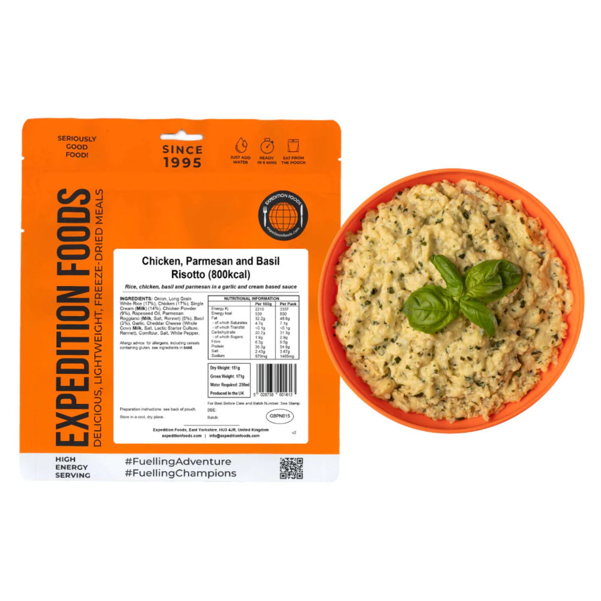 Expedition Foods Chicken, Parmesan and Basil Risotto (800kcal)