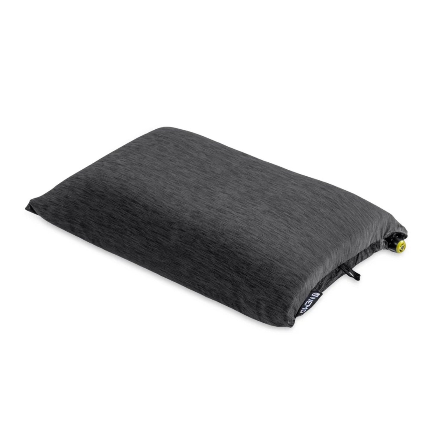 Gray camping pillow on a white background