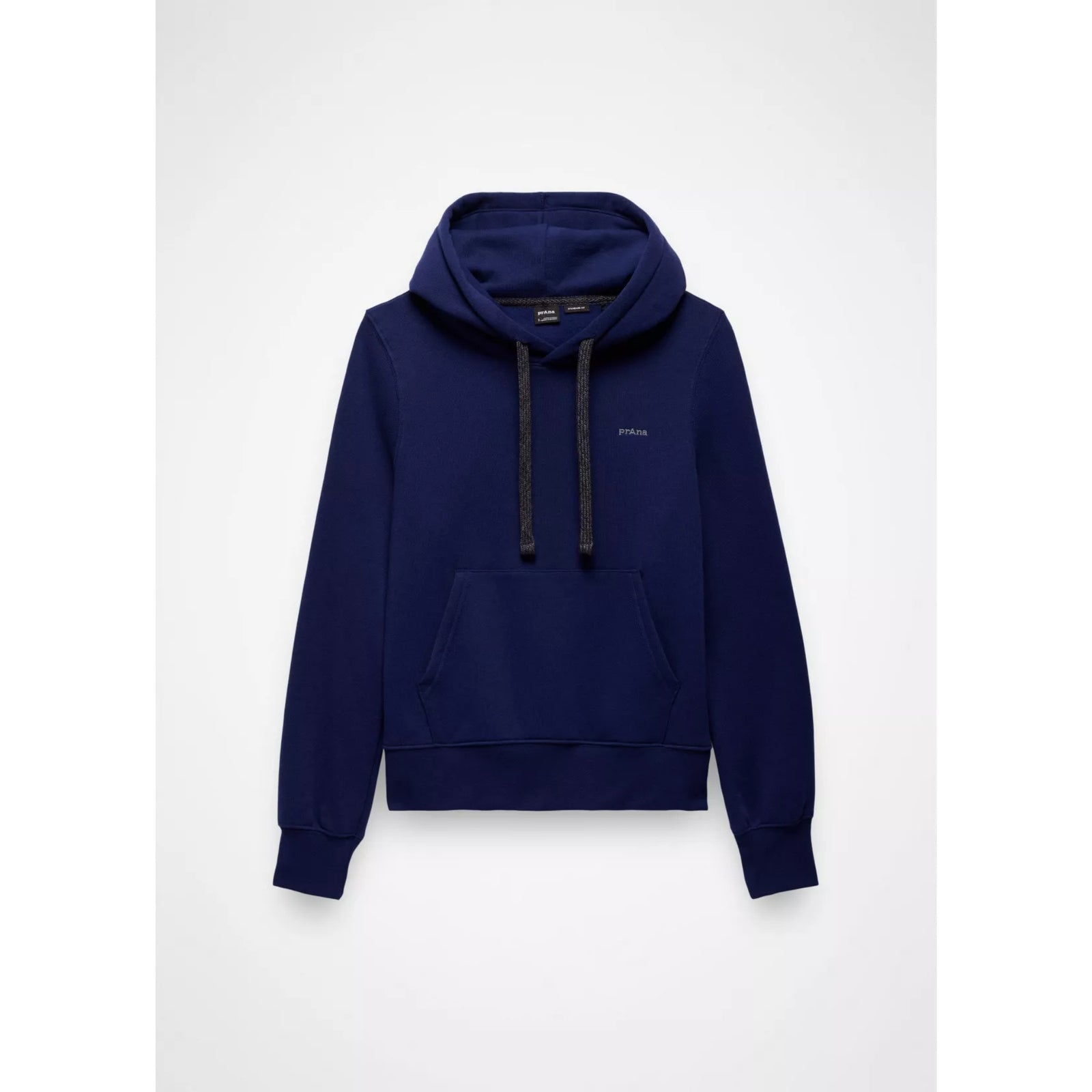 Navy blue hoodie on a white background
