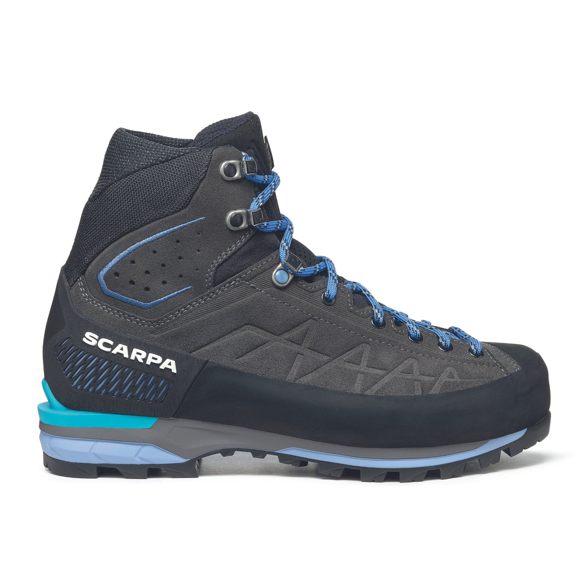 Scarpa Zodiac Tech GTX - Womens in anthracite lavender colour. side view