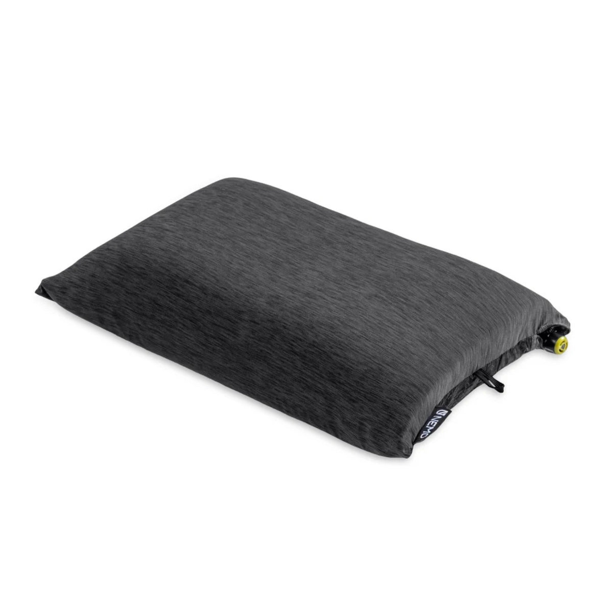 Gray camping pillow on a white background