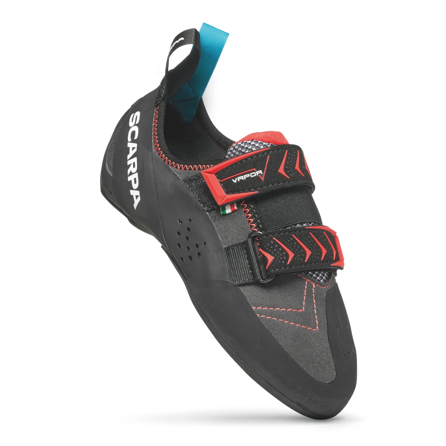 Scarpa Vapour V LV climbing shoes in grey and coral