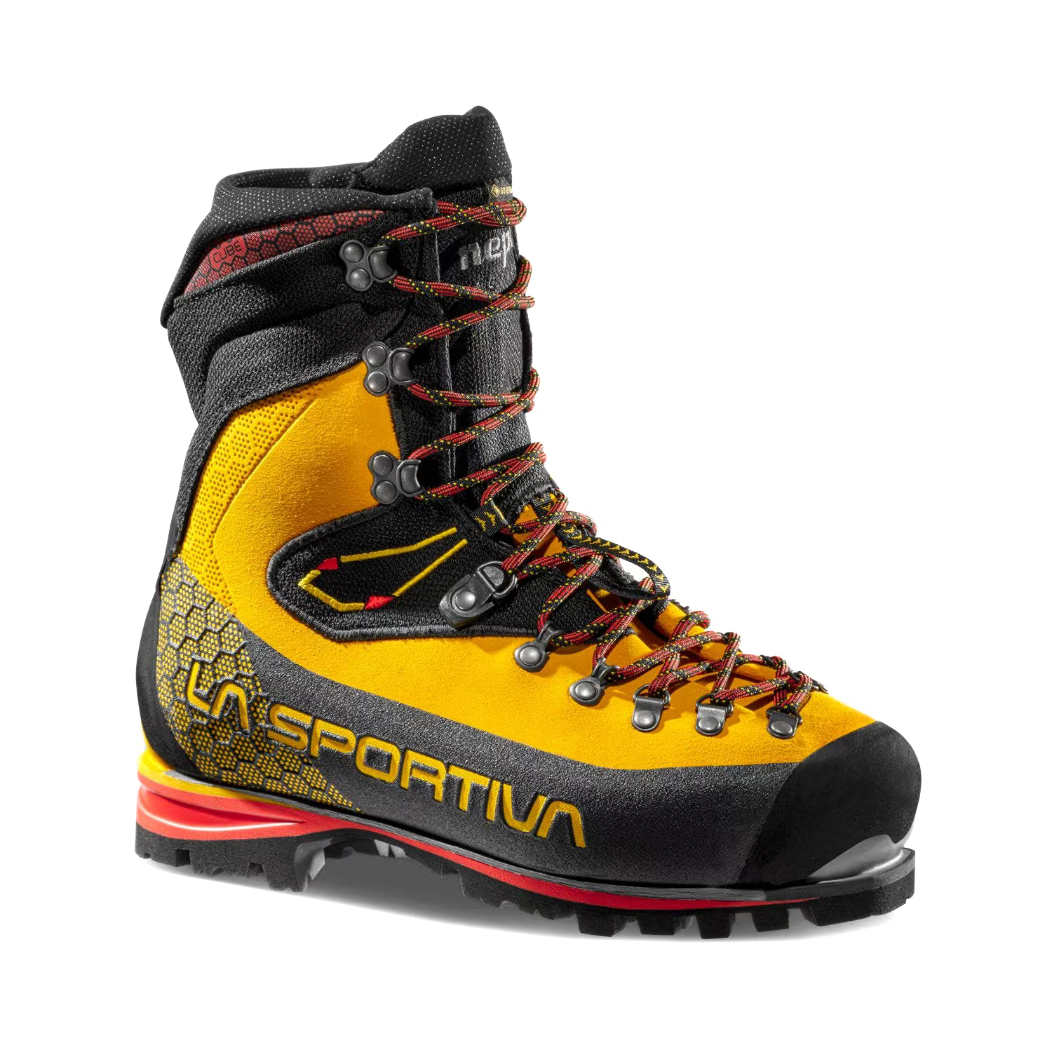 La Sportiva Nepal Cube GTX mountaineering b3 boots in yellow and black