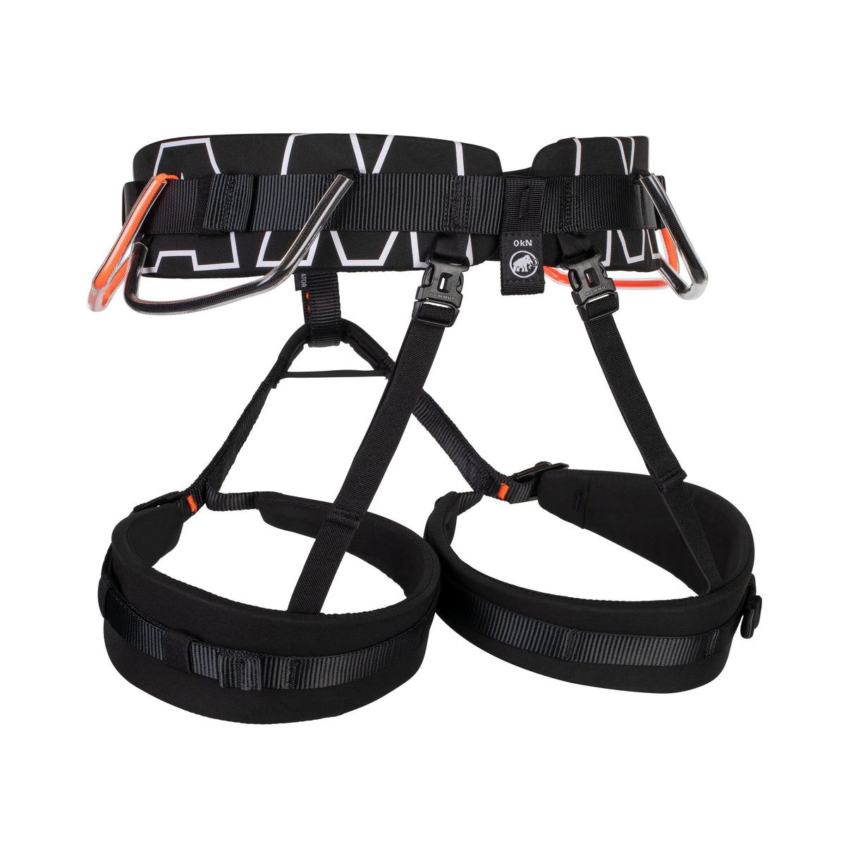 Mammut 4 Slide Harness, rear view, in black