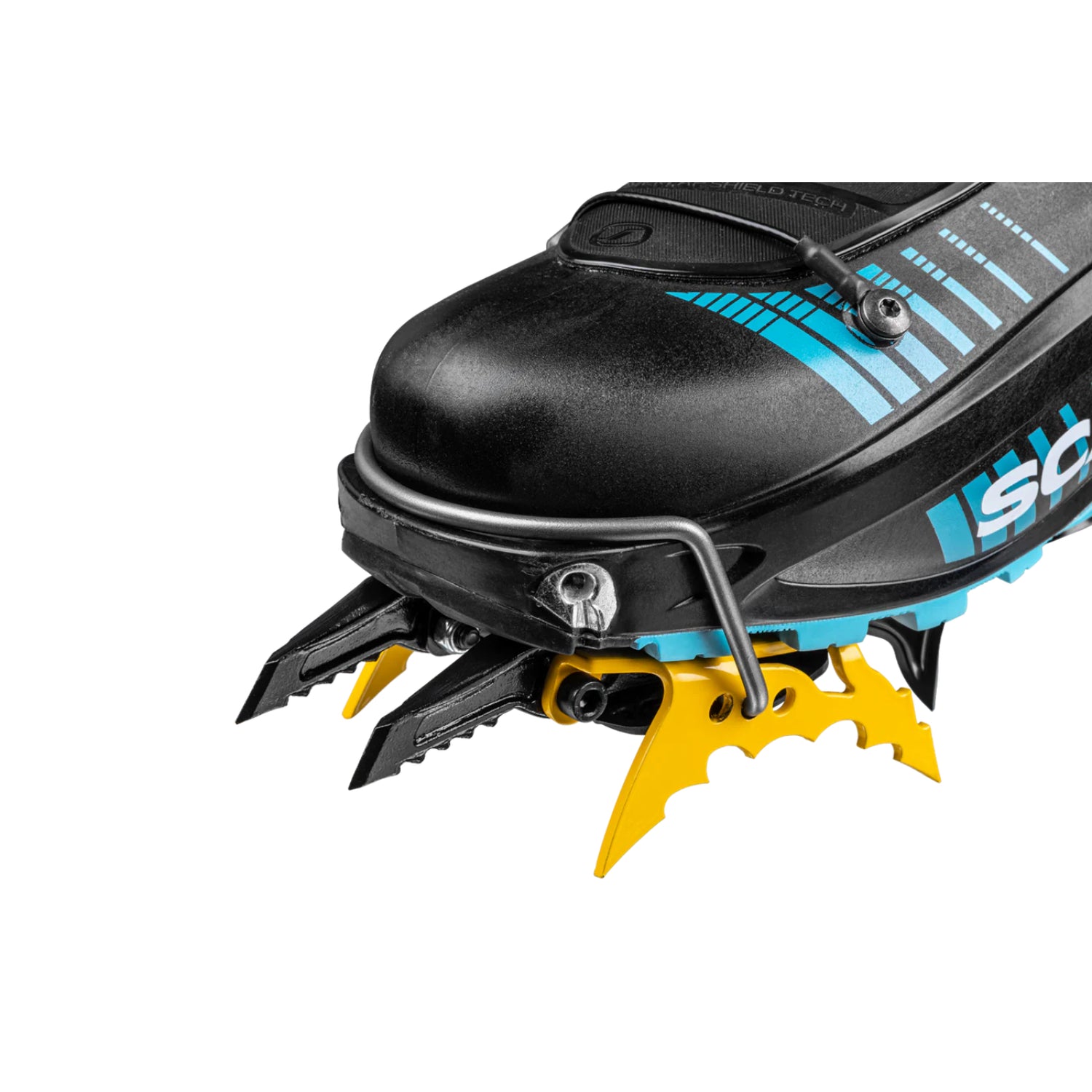 Two metal brackets on a white background