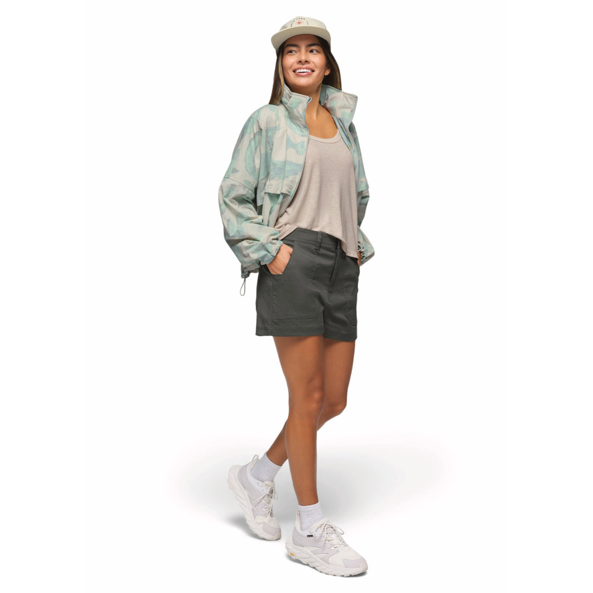 Prana Women's Stretch Zion Cargo Short - Spruce - Small / 5"