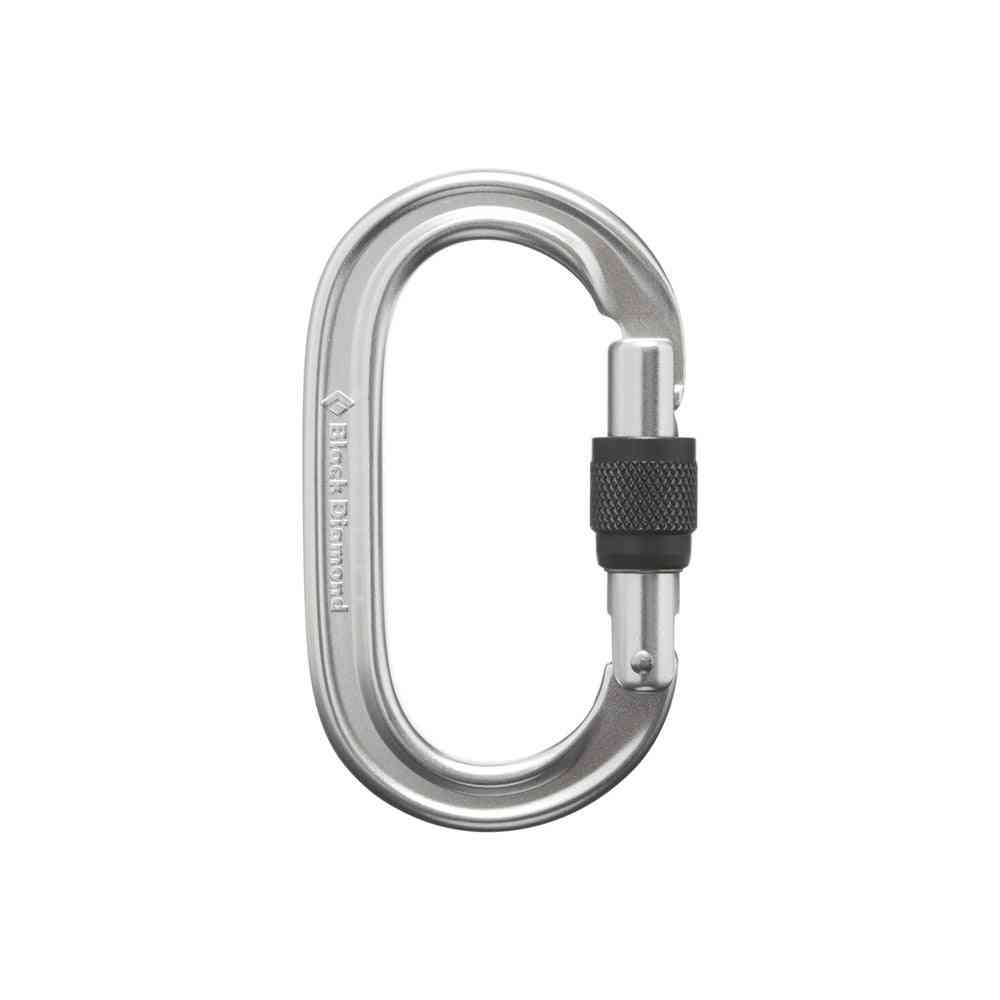Black Diamond Oval Keylock Screwgate Carabiner - Grey