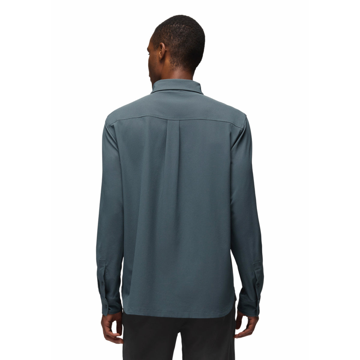 Prana Men's Hybridizer Ls Shirt - Grey Blue - Medium